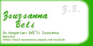 zsuzsanna beli business card
